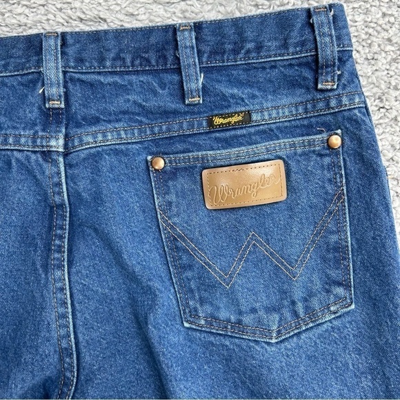 Wrangler Jeans Mens 35 x 32 Cowboy Cut Dark Wash Style 936PWD 100% Cotton Rodeo - Picture 3 of 4